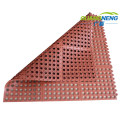 Anti Fatigue Perforated Kitchen Floor Rubber Mat with Holes